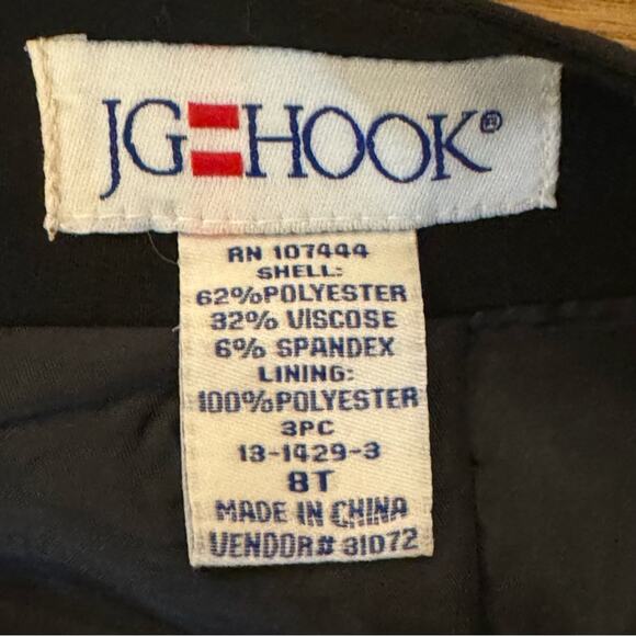 JG Hook black pencil midi skirt size 8T b14 - Picture 2 of 3